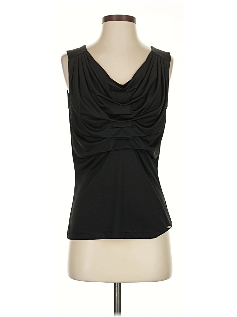 Pre-owned Calvin Klein Sleeveless Blouse In Black