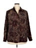 Cj Banks Print Burgundy Blazer Size 2X - photo 1
