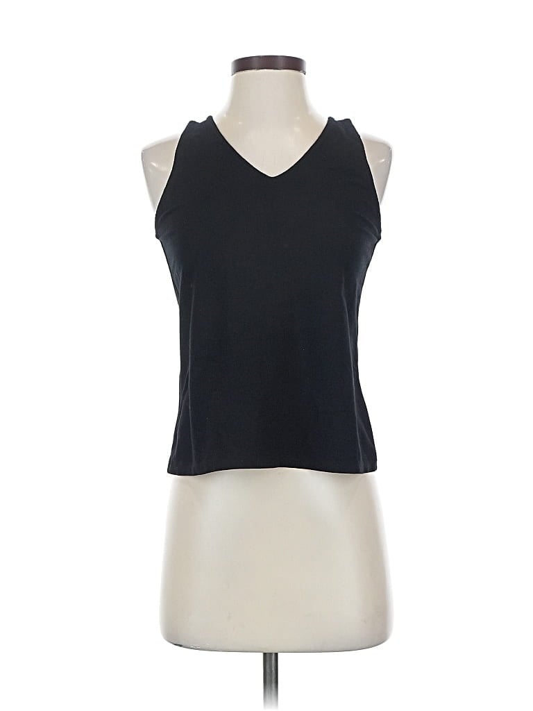 Pre-owned Eileen Fisher Sleeveless Top Black Halter Neckline Tops