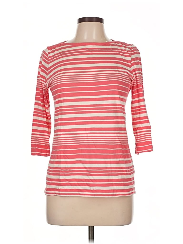 Pre-owned Jones New York Sport 3/4 Sleeve T-shirt In Red