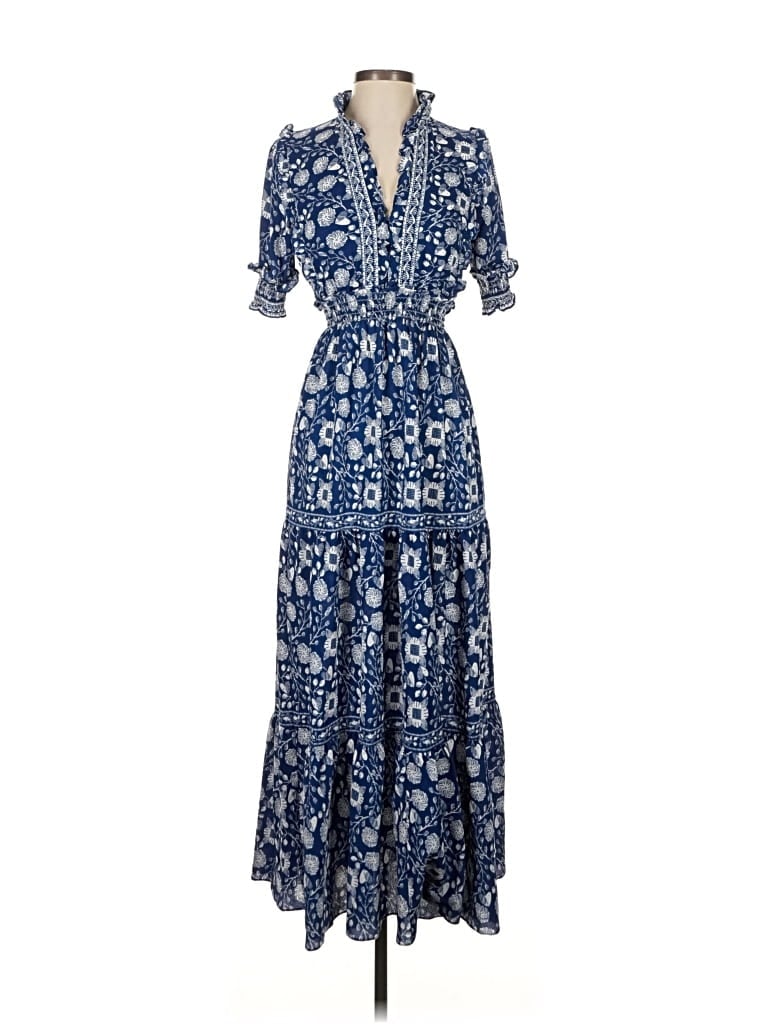 Pre-owned Max Studio Casual Dress In Blue