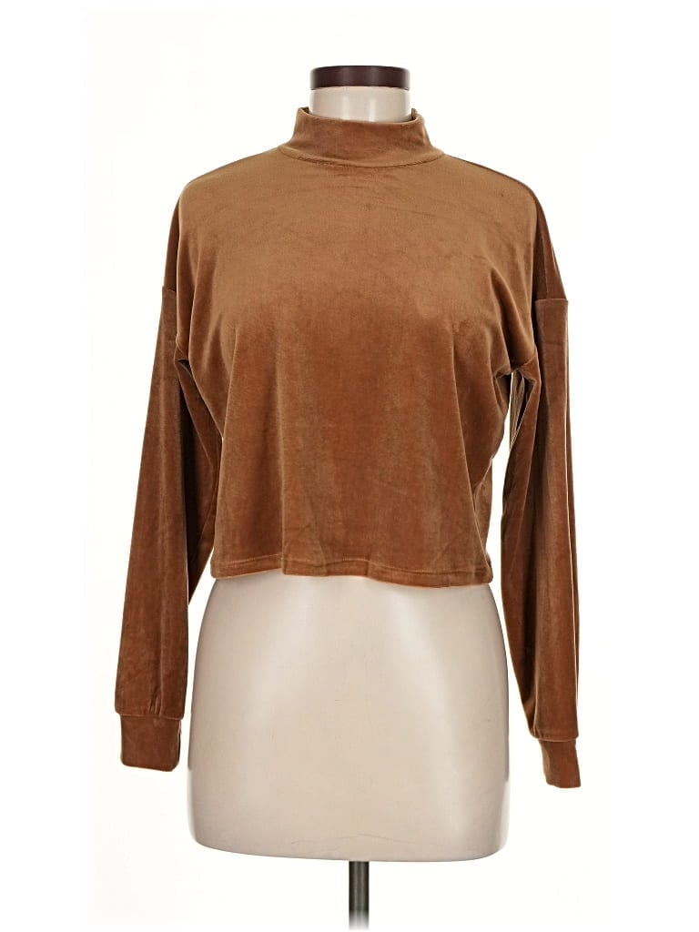 Pre-owned Assorted Brands Turtleneck Sweater In Brown