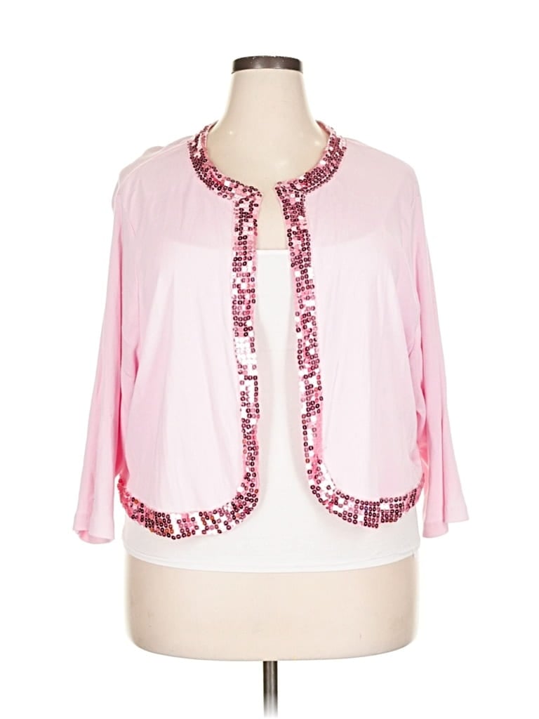 Pre-owned Denim 24/7 Cardigan Sweater In Pink