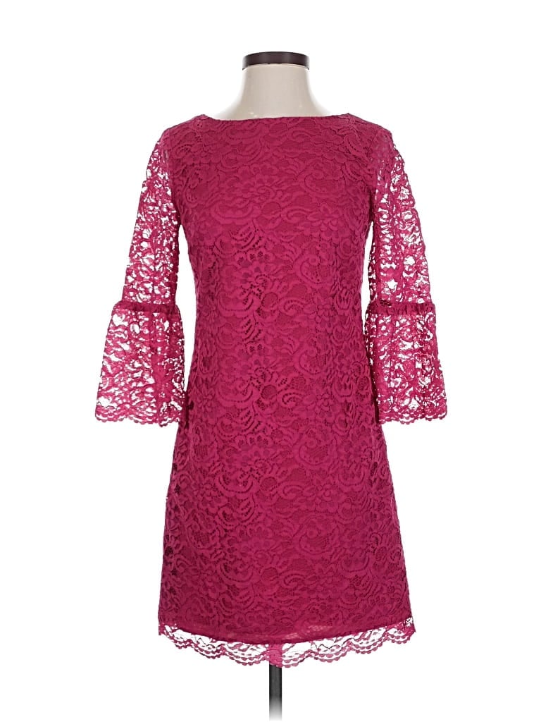 Pre-owned Cynthia Steffe Cocktail Dress In Burgundy