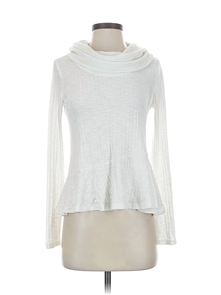 Pre-owned Maeve By Anthropologie Turtleneck Sweater In White
