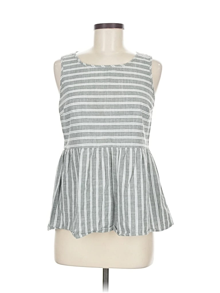 Pre-owned Andree By Unit Sleeveless Blouse In Gray