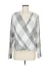 Splendid 100% Rayon Argyle Silver Long Sleeve Blouse Size M - photo 1