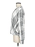 Splendid 100% Rayon Argyle Silver Long Sleeve Blouse Size M - photo 5