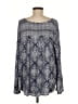 Massini 100% Rayon Blue Long Sleeve Blouse Size M - photo 2
