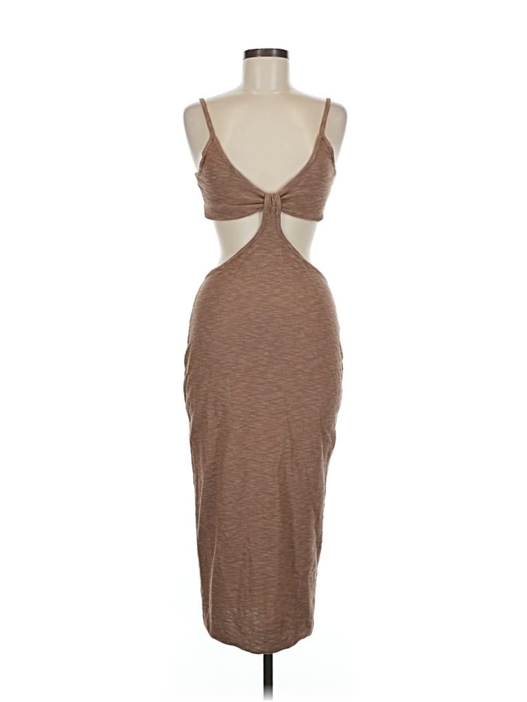 Pre-owned Just Fab Cocktail Dress In Brown