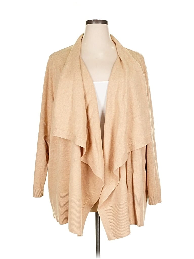 Pre-owned Lands' End Cardigan Sweater In Brown