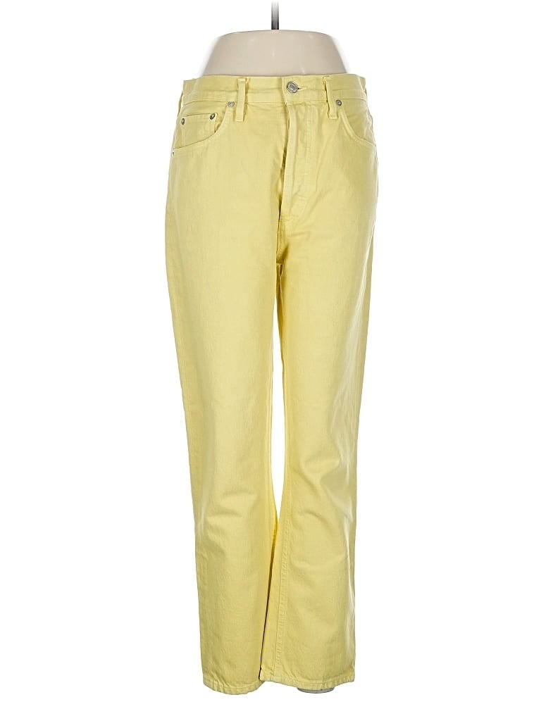 Pre-owned Agolde Jeans In Yellow