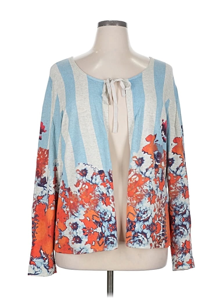 Pre-owned Simply Vera Vera Wang Long Sleeve Blouse In Blue