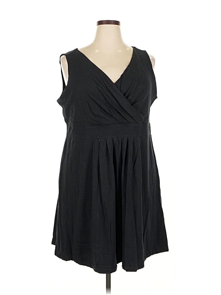 Pre-owned Lands' End Casual Dress In Black
