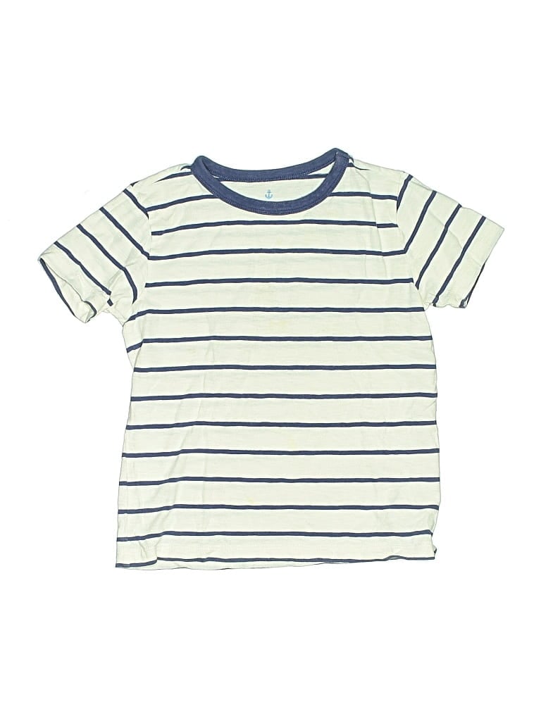 Pre-owned Crewcuts Kids' Short Sleeve T-shirt In White