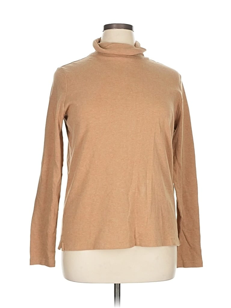 Pre-owned Lands' End Turtleneck Sweater In Brown