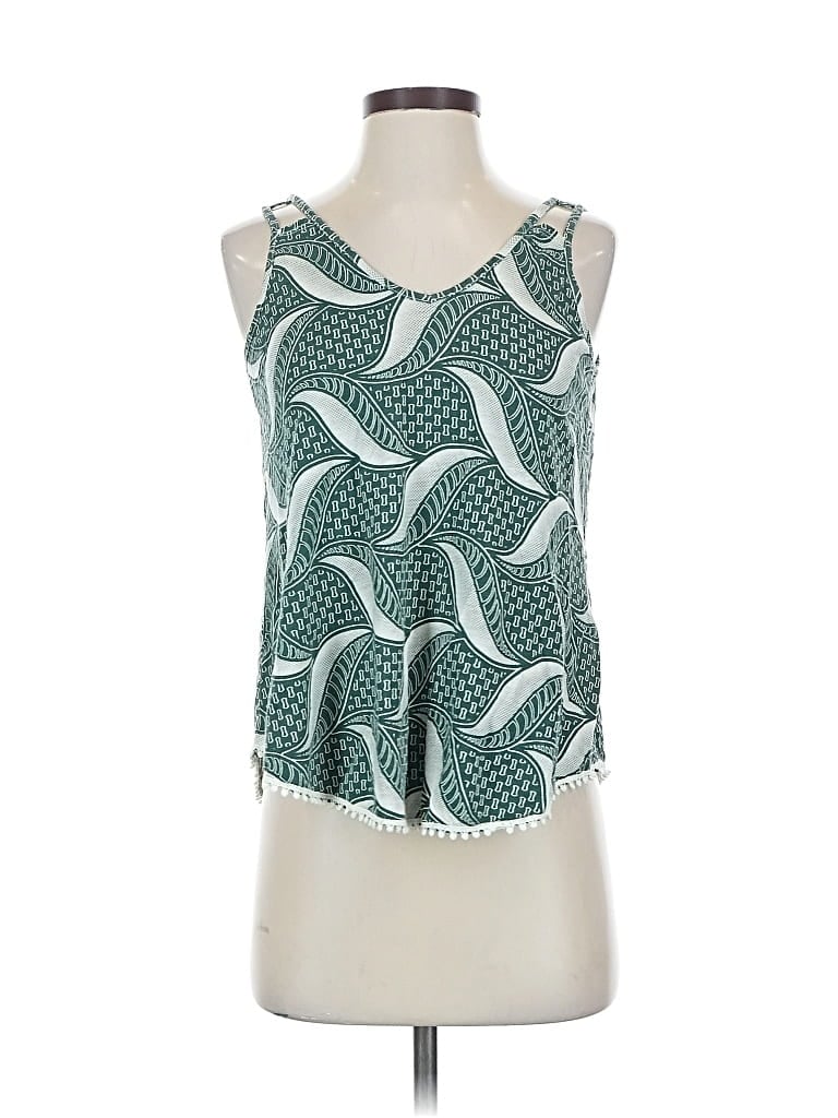Pre-owned Chaser Tank Top Green Halter Neckline Tops