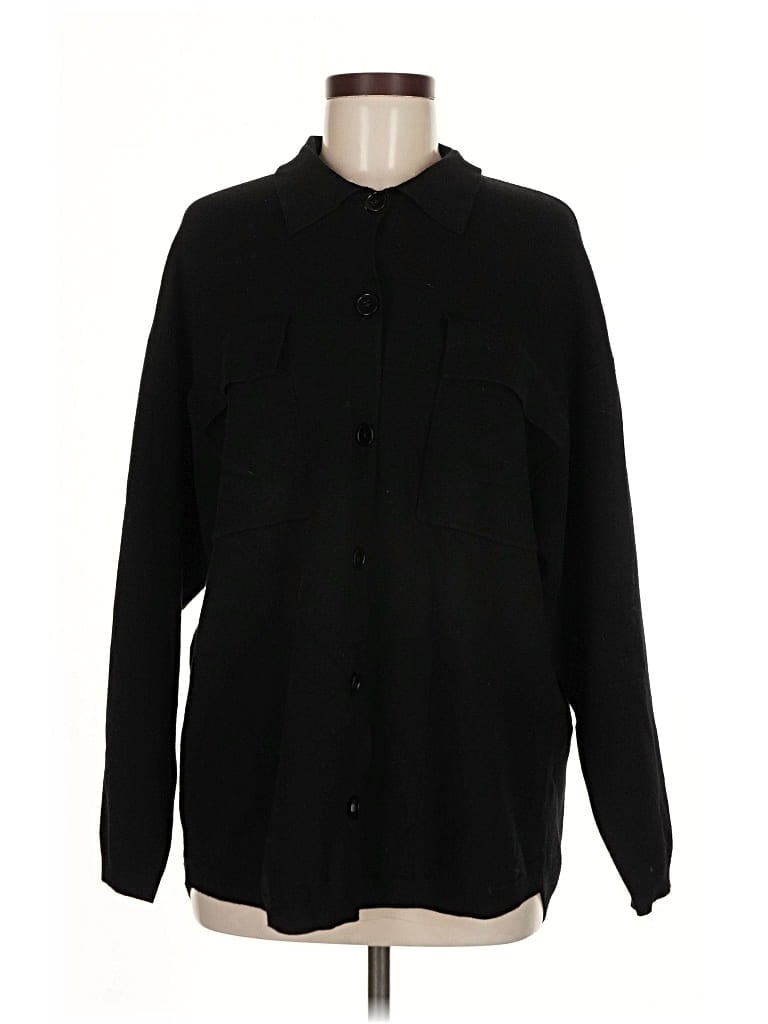 Pre-owned Wilfred Free Long Sleeve Button Down Shirt In Black