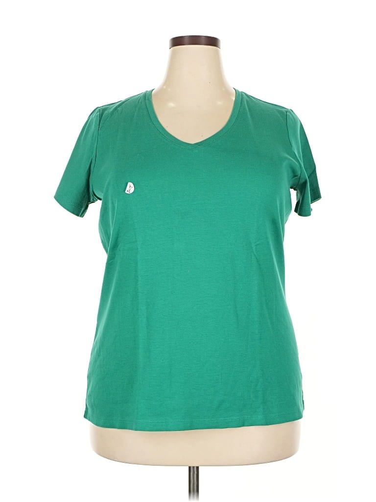 Pre-owned St. John's Bay Short Sleeve T-shirt In Green