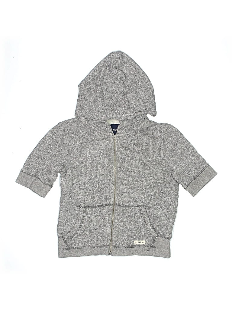 Pre-owned Gap Kids' Zip Up Hoodie In Gray