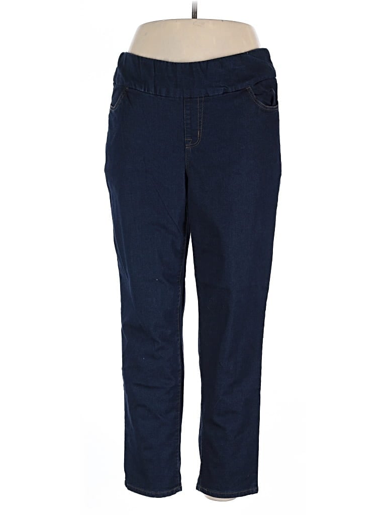 Pre-owned Woman Within Casual Pants In Blue