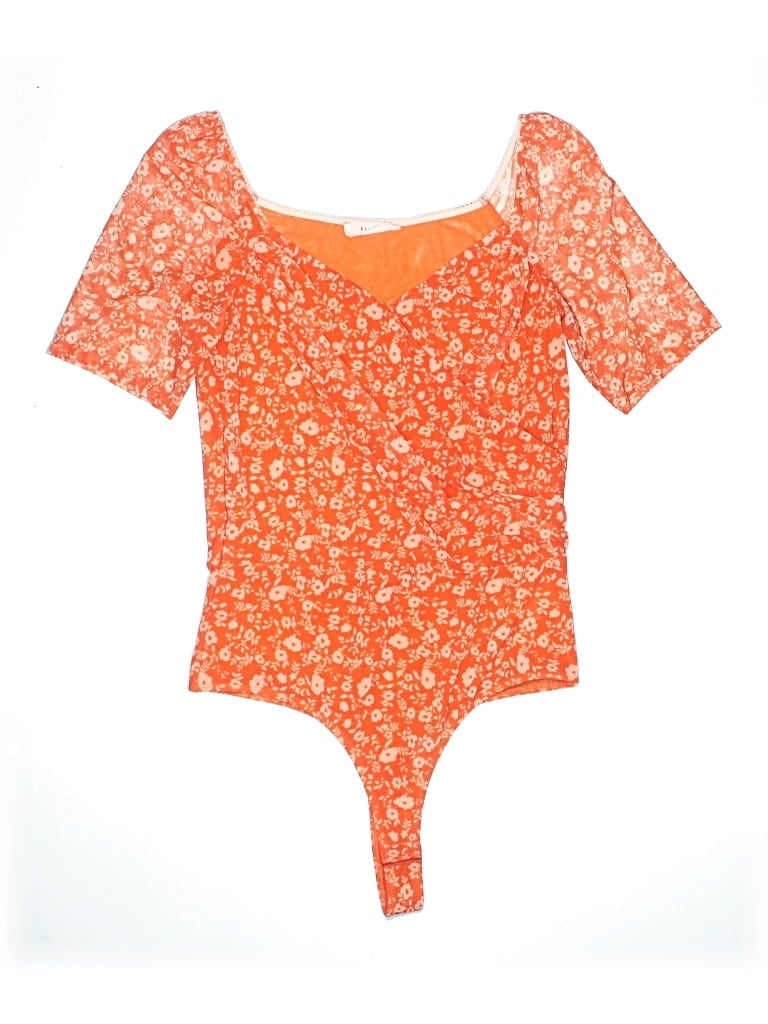 Pre-owned Elodie Bodysuit In Orange