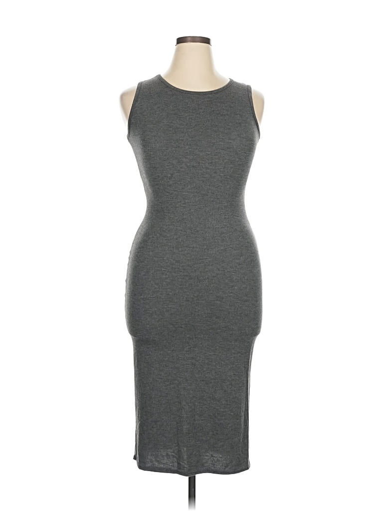 Pre-owned Boohoo Casual Dress In Gray