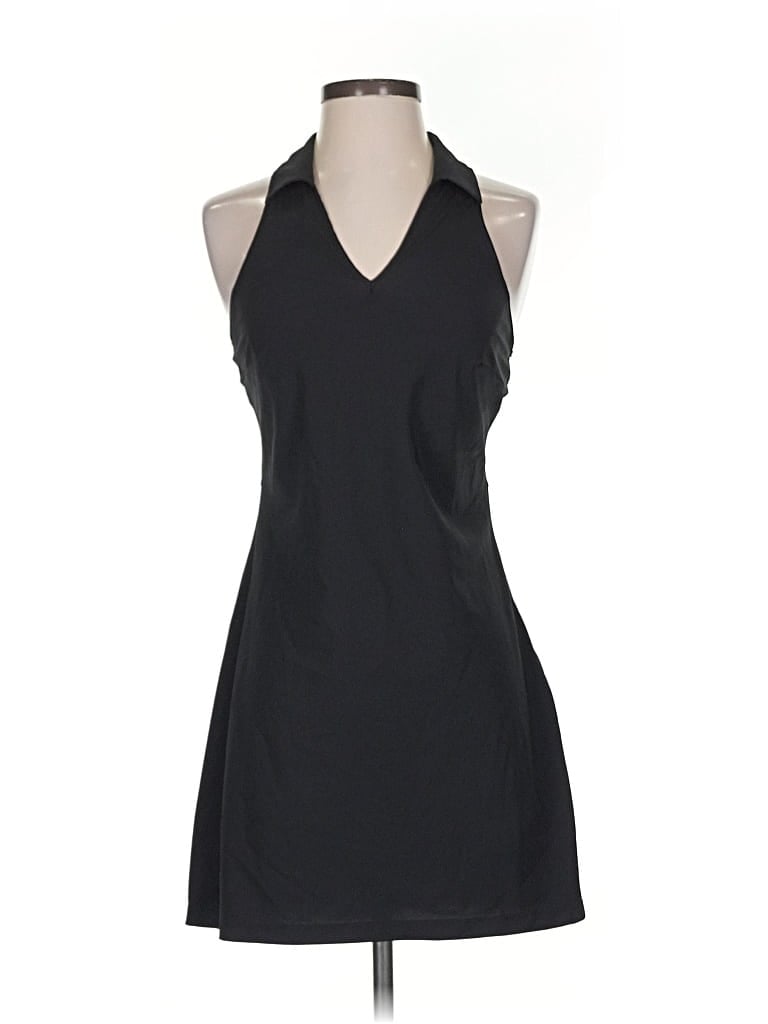 Pre-owned Calvin Klein Performance Sleeveless Top Black Halter Neckline Tops