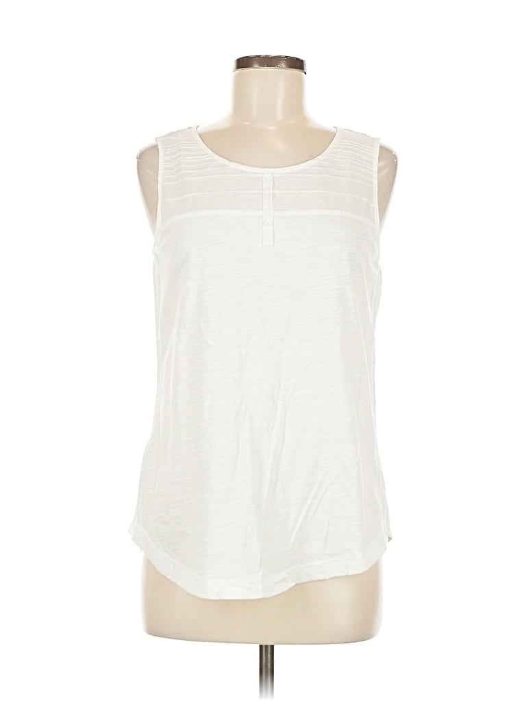 Pre-owned Eddie Bauer Sleeveless T-shirt In White