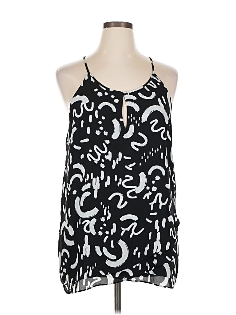 Pre-owned T Tahari Sleeveless Blouse In Black