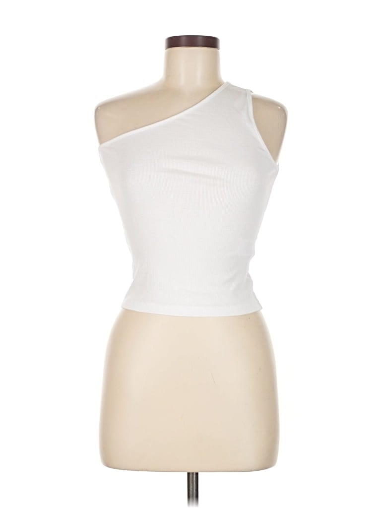Madewell Tank Top White One Shoulder Neckline Tops