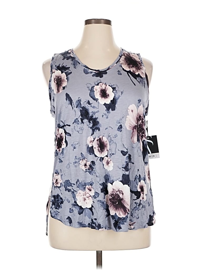 Pre-owned Simply Vera Vera Wang Sleeveless Blouse In Gray