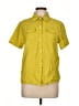 Zara Yellow Short Sleeve Button-Down Shirt Size L - photo 1