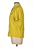 Zara Yellow Short Sleeve Button-Down Shirt Size L - photo 5