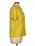 Zara Yellow Short Sleeve Button-Down Shirt Size L - photo 4