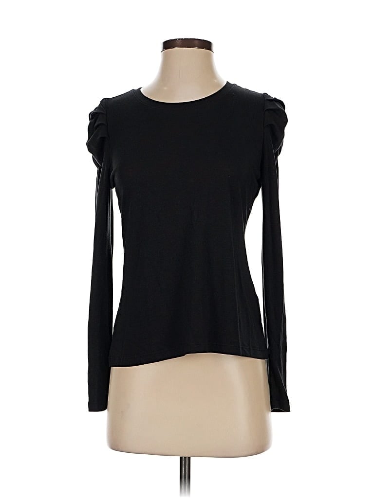 Pre-owned Banana Republic Long Sleeve T-shirt In Black