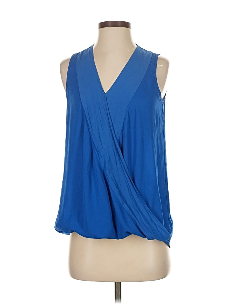 Pre-owned Lola And Sophie Sleeveless Blouse In Blue