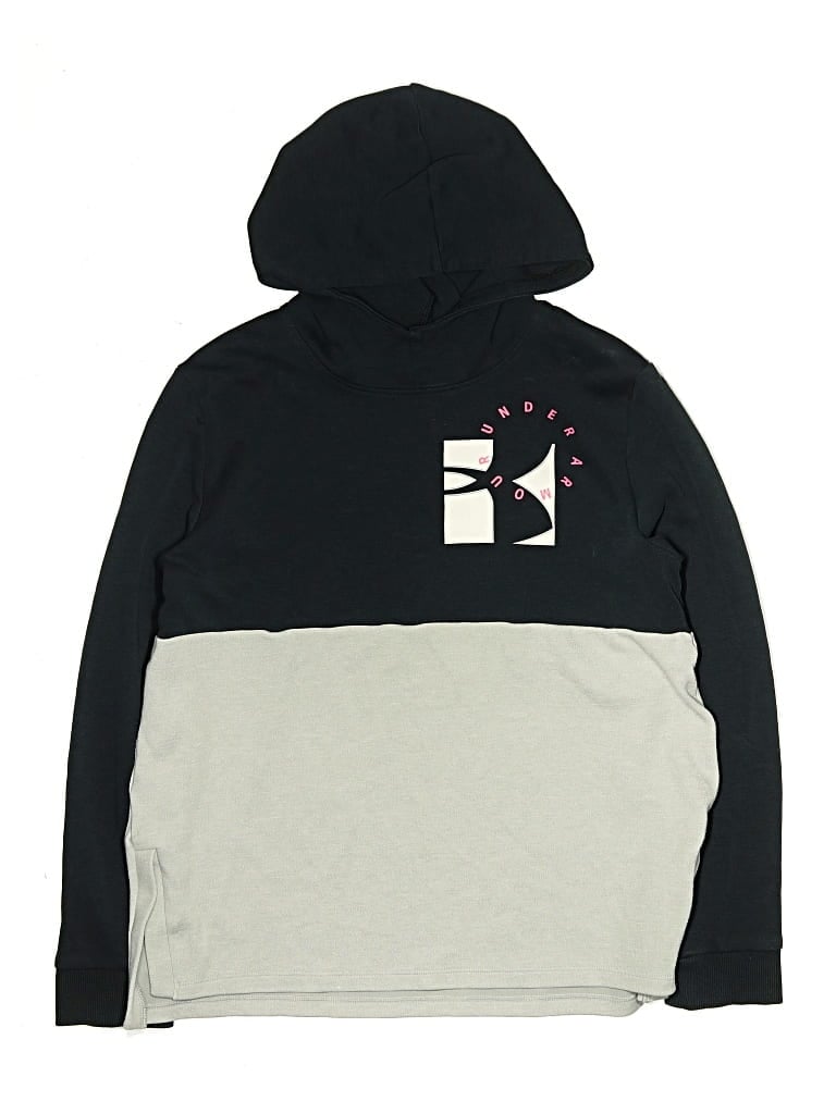 Pre-owned Under Armour Kids' Pullover Hoodie In Black