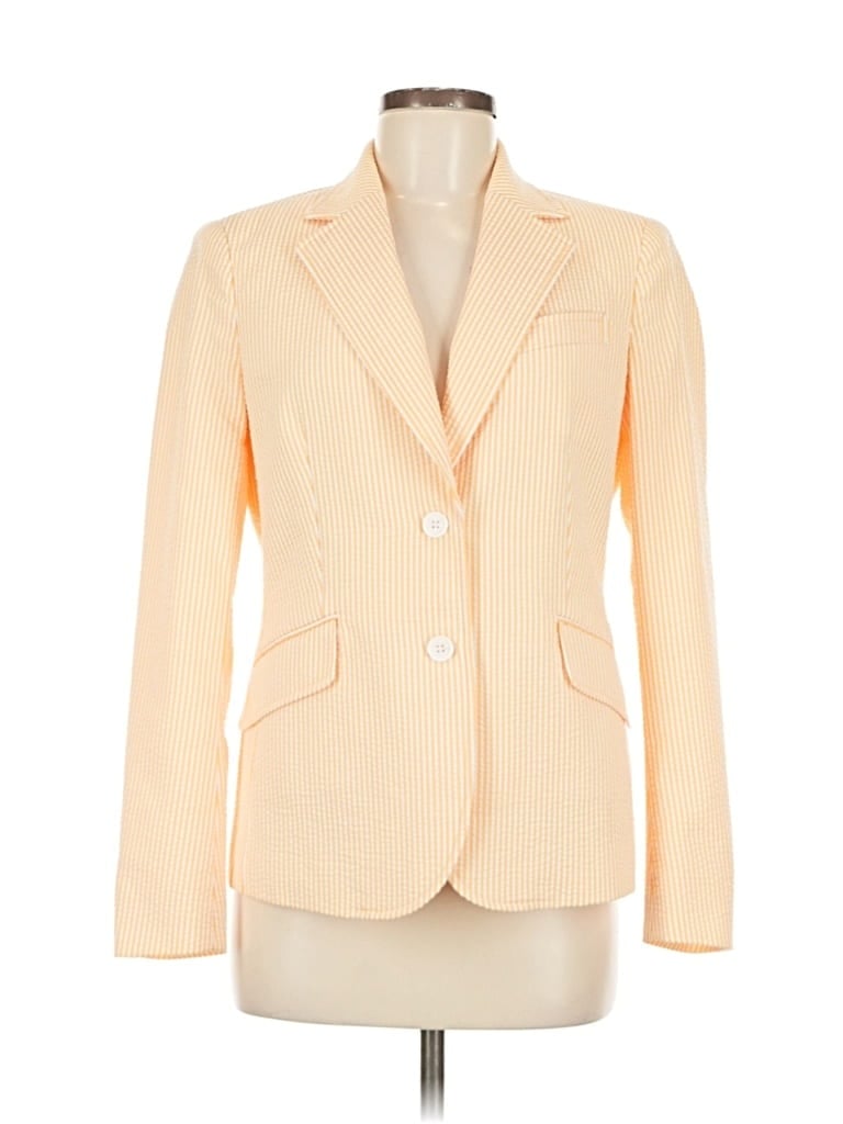 Pre-owned Anne Klein Blazer Jacket In Yellow