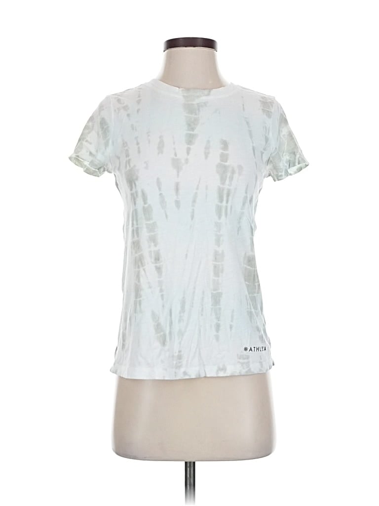 Pre-owned Athleta Short Sleeve T-shirt In White