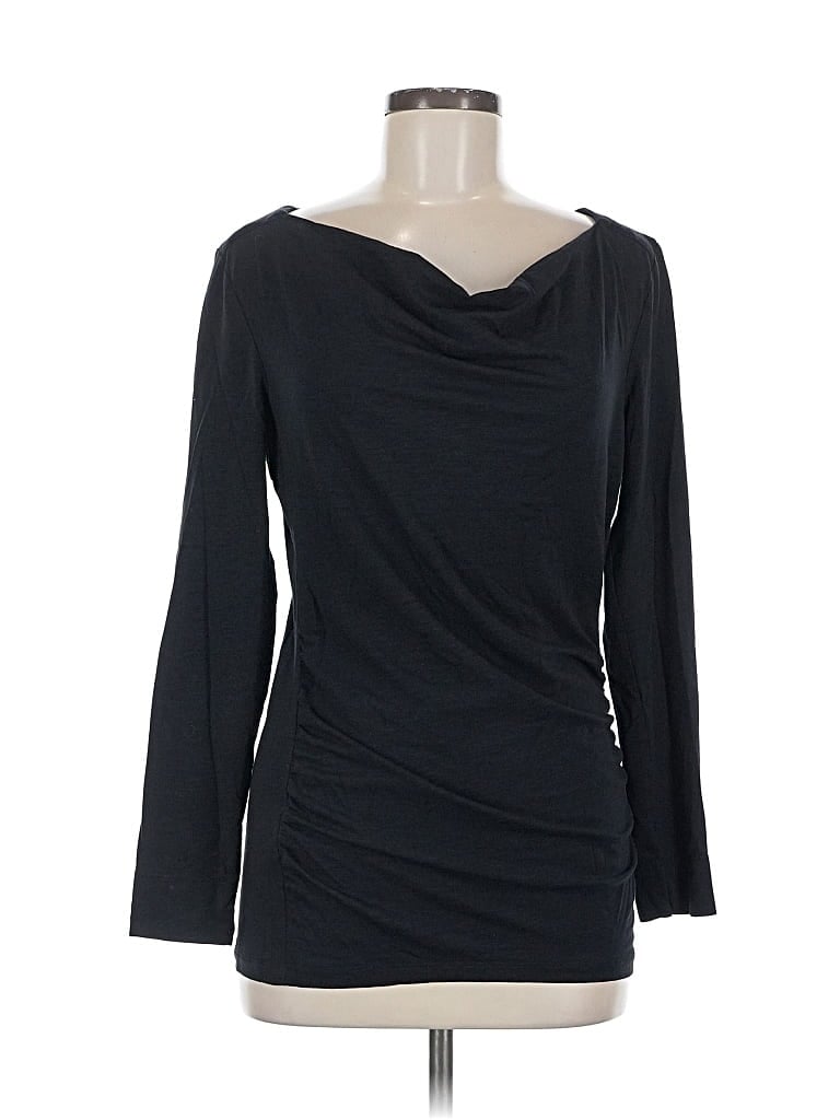 Pre-owned Eddie Bauer 3/4 Sleeve T-shirt In Black