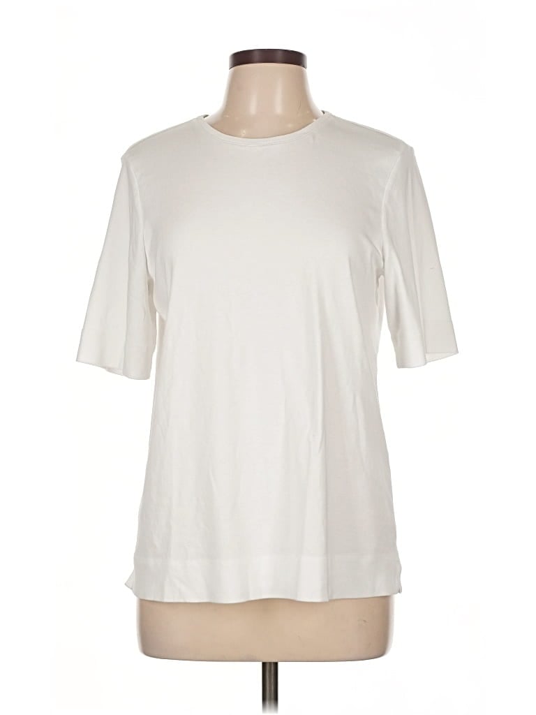 Pre-owned Chico's Short Sleeve T-shirt In White