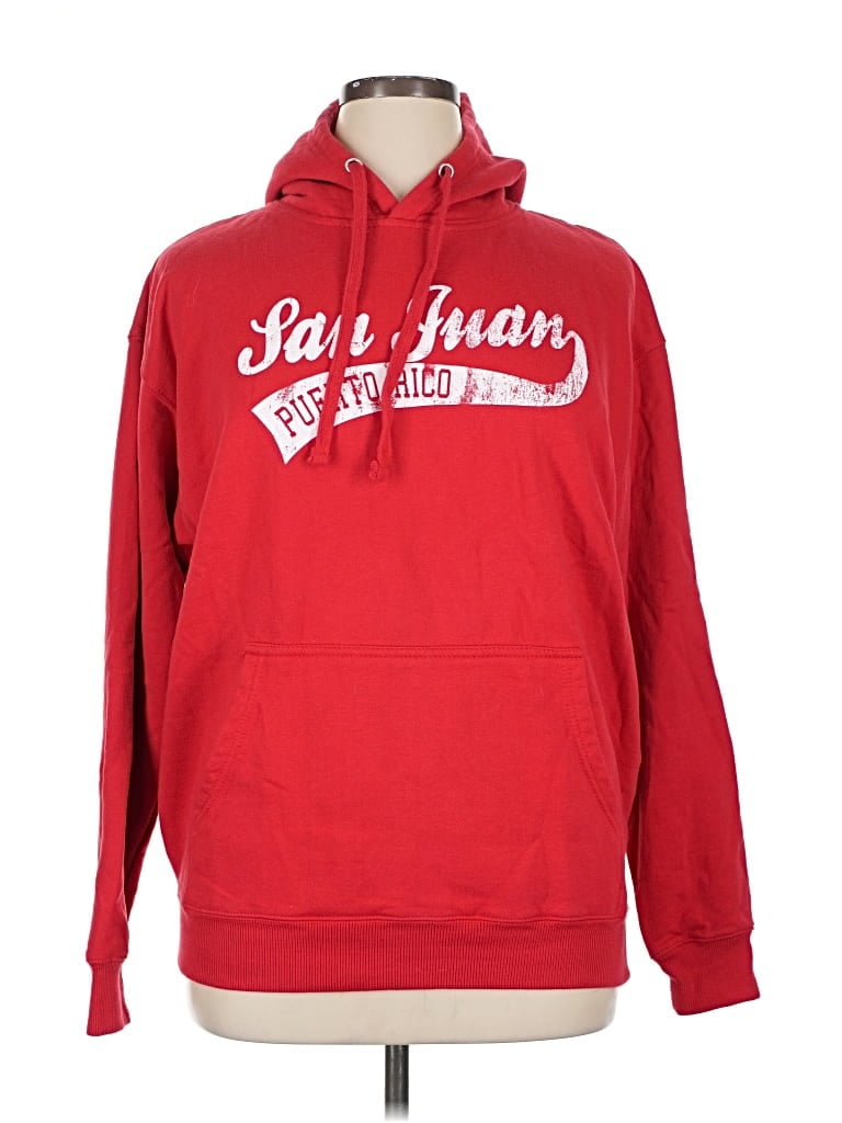Pre-owned Assorted Brands Pullover Hoodie In Red
