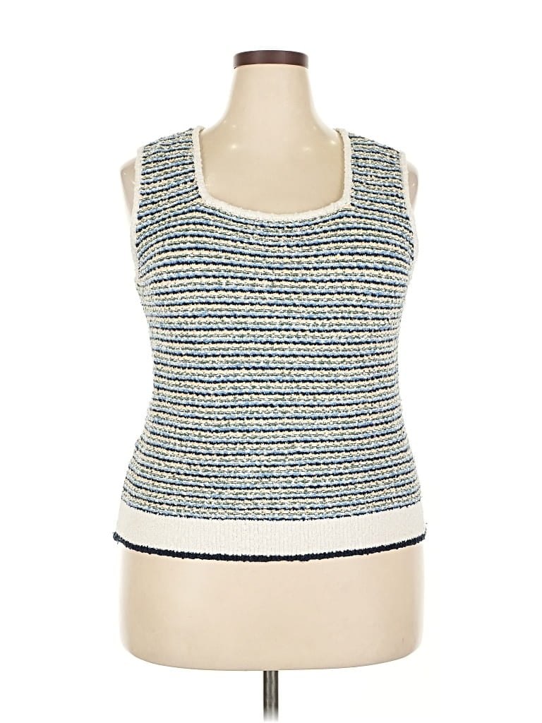 Pre-owned Liz Claiborne Sweater Vest In Blue