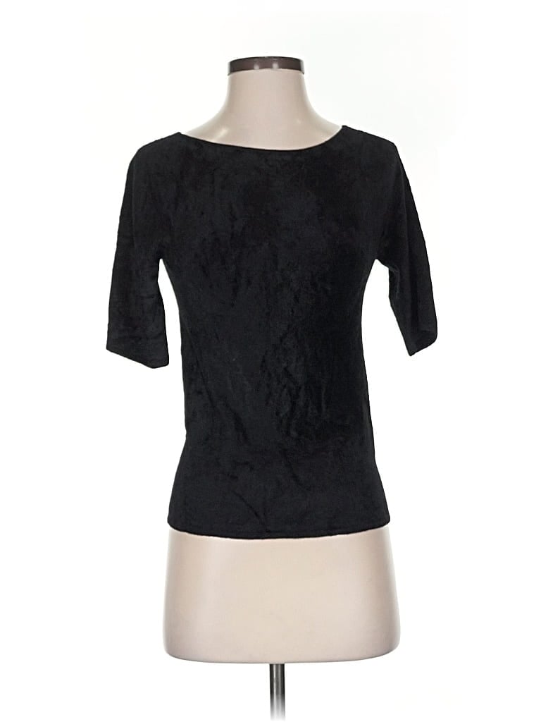 Pre-owned Helmut Lang Short Sleeve Top Black Boatneck Tops