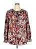 Max Studio 100% Polyester Red Long Sleeve Blouse Size 2X - photo 1
