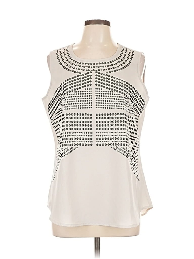Pre-owned Nic + Zoe Sleeveless Blouse In White