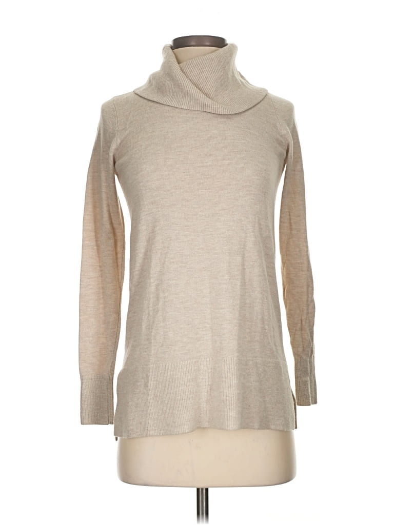 Pre-owned Ann Taylor Loft Turtleneck Sweater In White