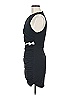 Zara 100% Polyester Solid Black Cocktail Dress Size M - photo 5