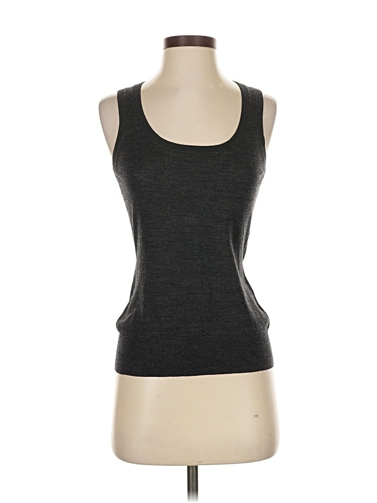 Pre-owned Worth Sleeveless Top Gray Scoop Neck Tops